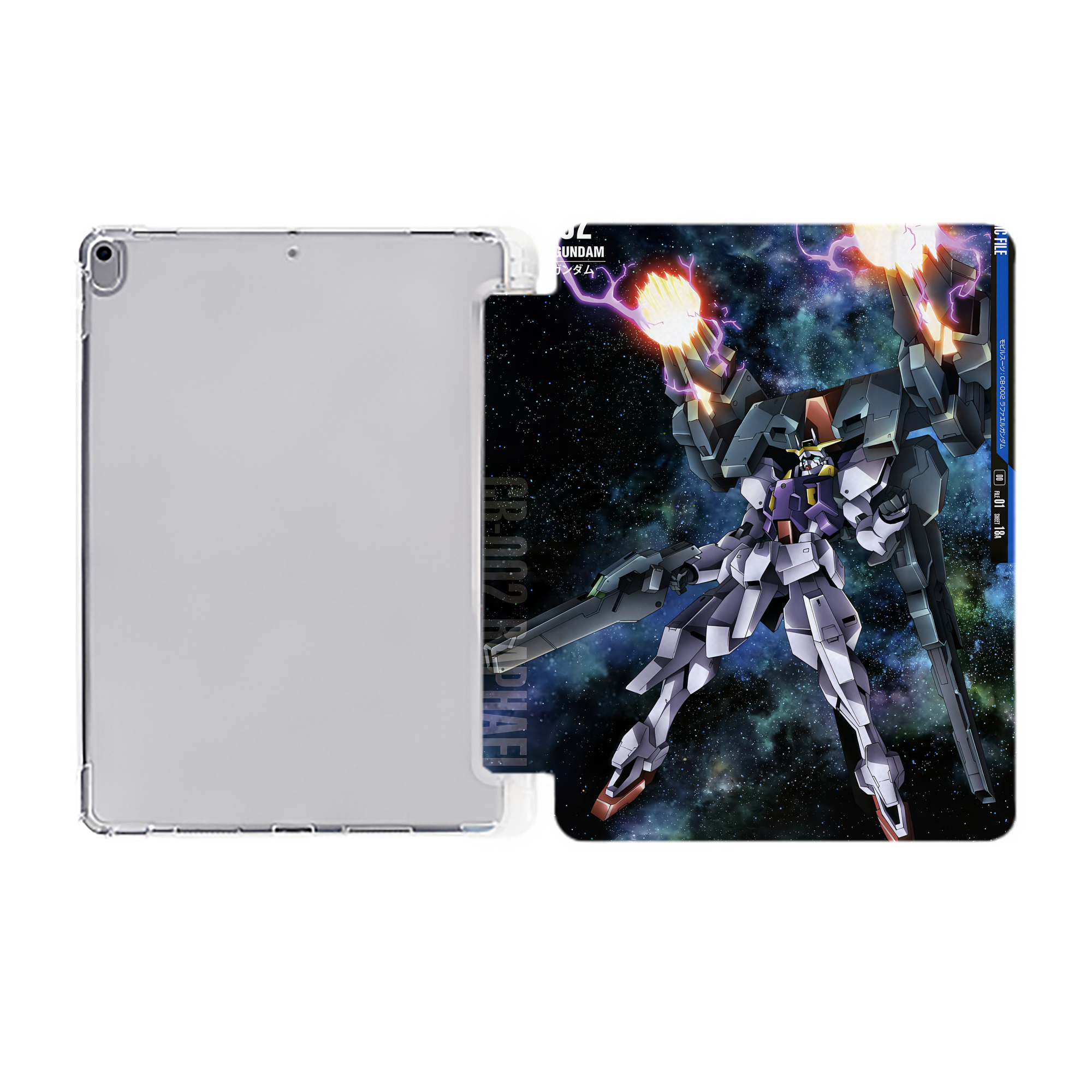 （画像用） 機動戦士ガンダム Mobile Suit Gundam IPad ケース ペン収納付き 三つ折りスタンド PUレザー×シリコン 対応機種9.5/10.5/10.9インチ